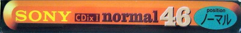 Compact Cassette Sony CDix I 46 "C-46CDX1D" Type I Normal 1996 Japan
