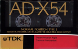 Compact Cassette TDK AD-X 54 "AD-X54K" Type I Normal 1989 Japan