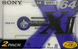 2 pack Sony XII 64 "Purestyle 2C-64X2D" Type II Chrome 1997 Japan