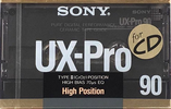 Compact Cassette Sony UX-Pro 90 "UX-PRO90A" Type II Chrome 1988 Japan