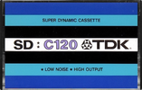 Compact Cassette TDK SD 120 Type I Normal 1973 Europe