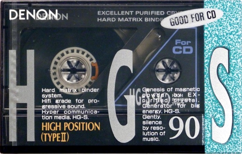 Compact Cassette Denon HG-S 90 Type II Chrome 1990 Japan