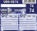 Compact Cassette Maxell UDII-CD 74 Type II Chrome 1998 Europe