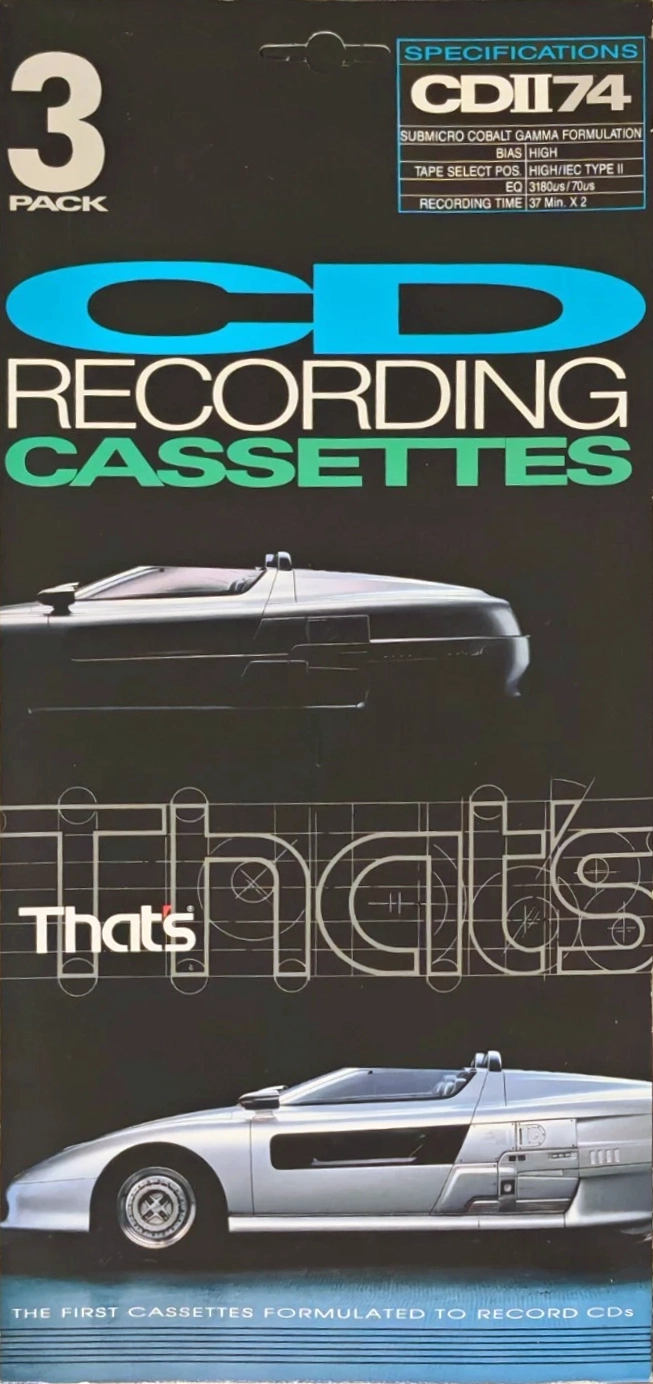 3 pack Thats CD 74 "CD-II" Type II Chrome 1987 USA