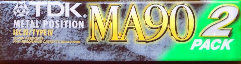 2 pack TDK MA 90 "MA-90X2EB" Type IV Metal 1997 Worldwide