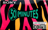 Compact Cassette Sony CDix I 50 "C-50CDX1" Type I Normal 1991 Japan