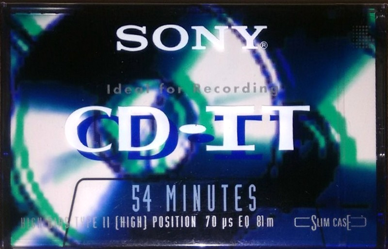 Compact Cassette Sony CD-IT 54 "C-54CDIT2" Type II Chrome 1992 North America