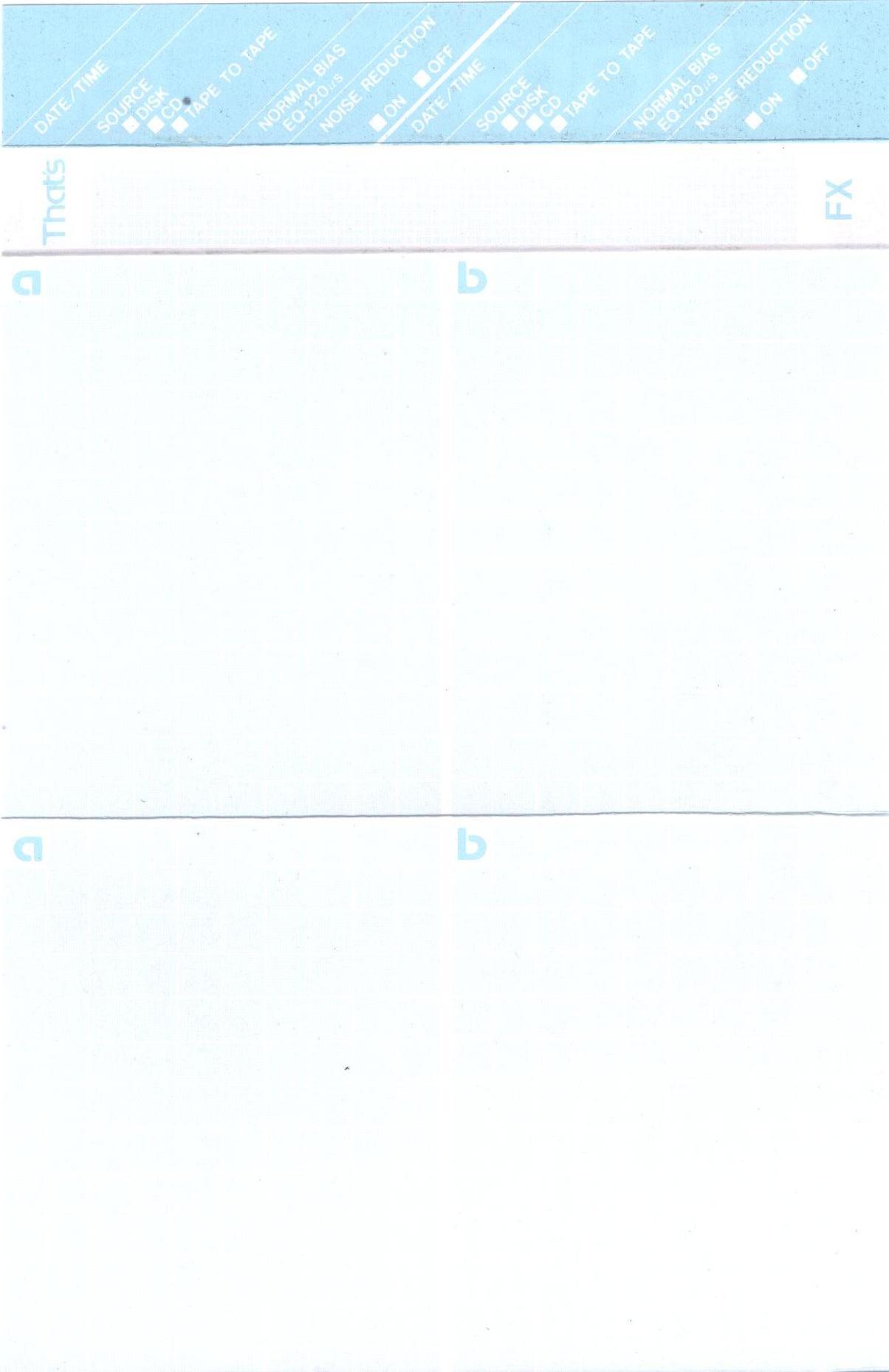 Compact Cassette Thats FX 90 Type I Normal 1987 Europe