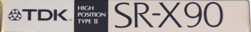 Compact Cassette TDK SR-X 90 "SR-X90K" Type II Chrome 1989 Japan