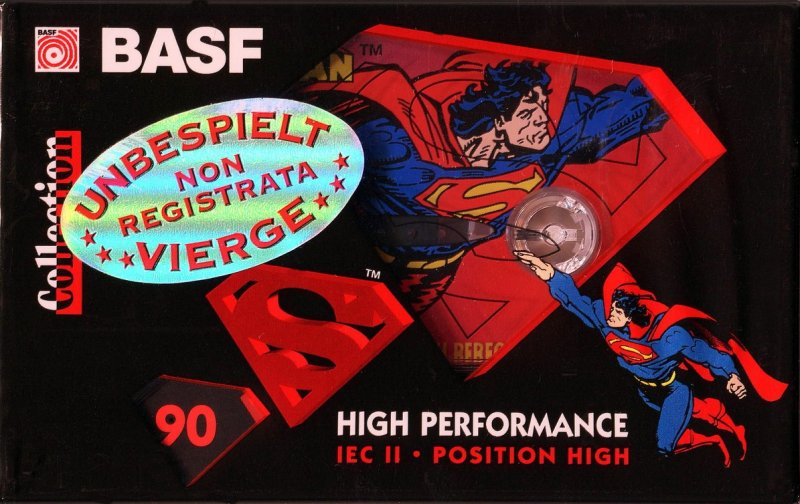 Compact Cassette BASF High Performance II 90 "Superman" Type II Chrome 1995 Europe
