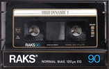 Compact Cassette RAKS High Dynamic I 90 Type I Normal 1978 Europe