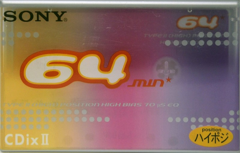 Compact Cassette Sony CDix II 64 "C-64CDX2H" Type II Chrome 2000 Japan