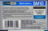 Compact Cassette TDK PRO SM 10 "SM10" Type II Chrome 1997 North America