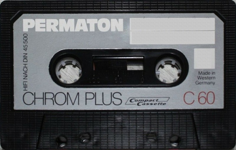 Compact Cassette Permaton Chrom Plus 60 Type II Chrome 1977 Germany