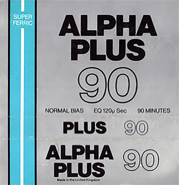 Compact Cassette Alpha Plus 90 Type I Normal 1984 UK