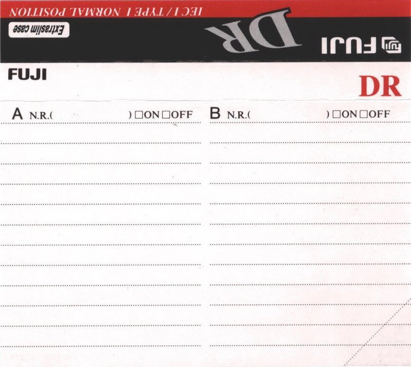 Compact Cassette Fuji DR 60 Type I Normal 1995 North America