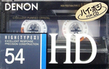 Compact Cassette Denon HD 54 "HD54P" Type II Chrome 1989 Japan
