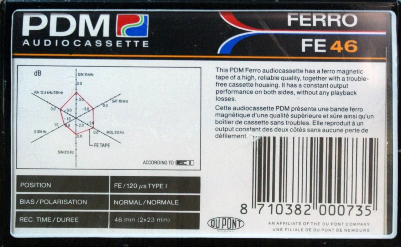 Compact Cassette PDM FE 46 Type I Normal 1988 Europe