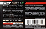 Compact Cassette TDK D 46 "D-46ES" Type I Normal 1991 USA