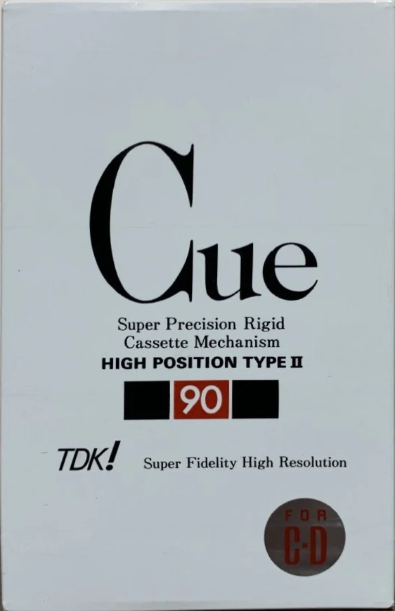 Compact Cassette TDK CUE 90 "CUE-90WK" Type II Chrome 1990 Japan