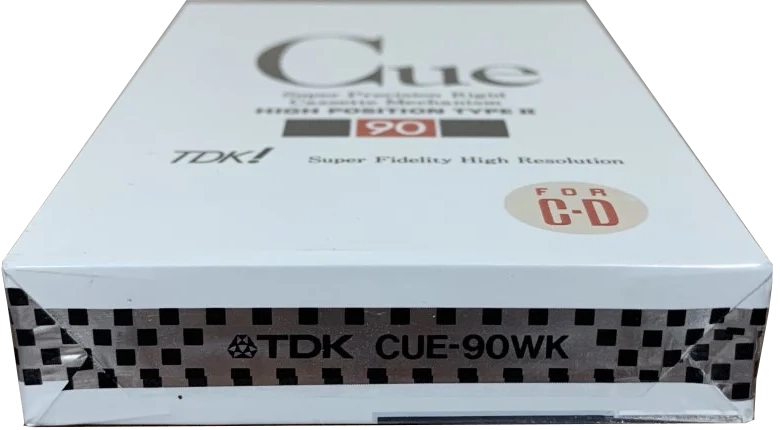 Compact Cassette TDK CUE 90 "CUE-90WK" Type II Chrome 1990 Japan