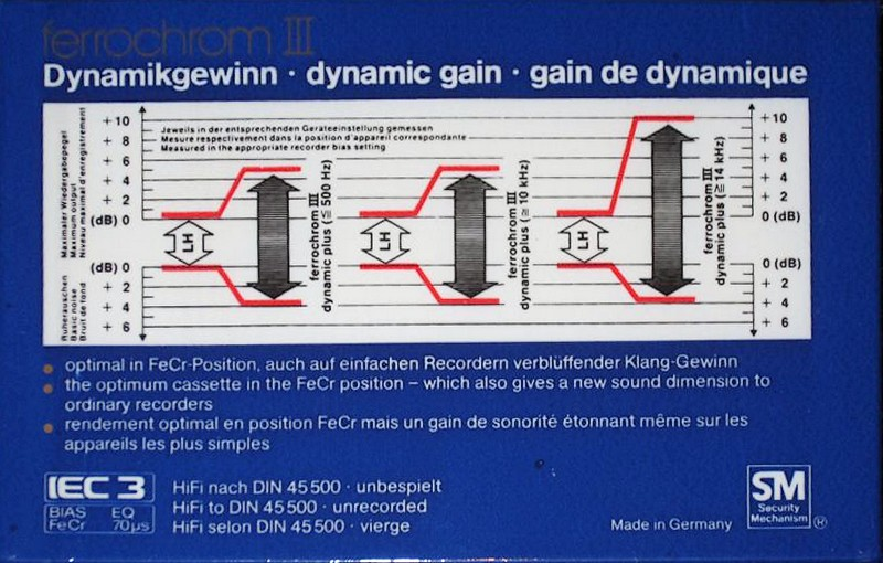 Compact Cassette BASF Ferrochrom 90 Type III Ferro Chrome 1982 Europe