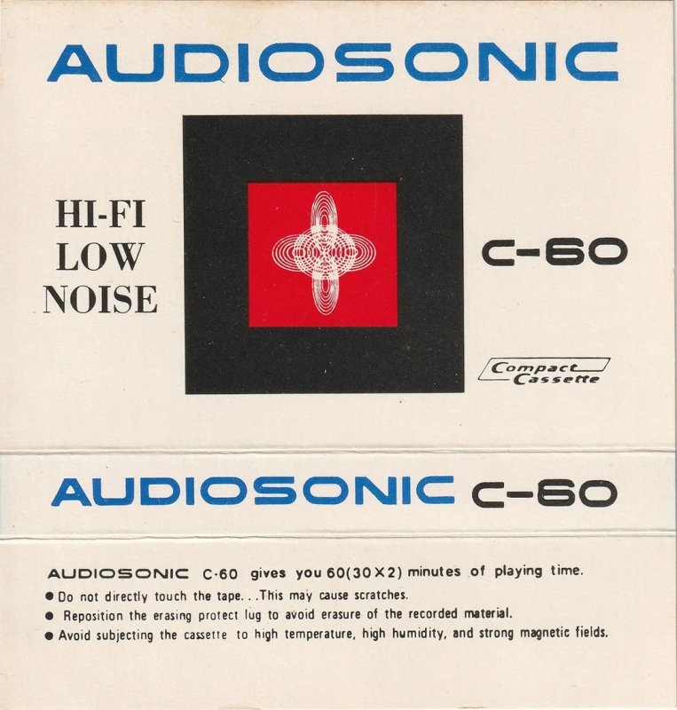 Compact Cassette Audiosonic 60 Type I Normal