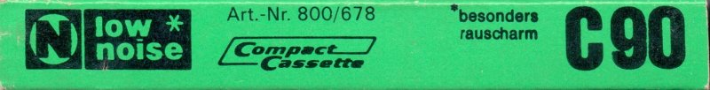 Compact Cassette Neckermann 90 "№ 800/678" Type I Normal 1975 Europe