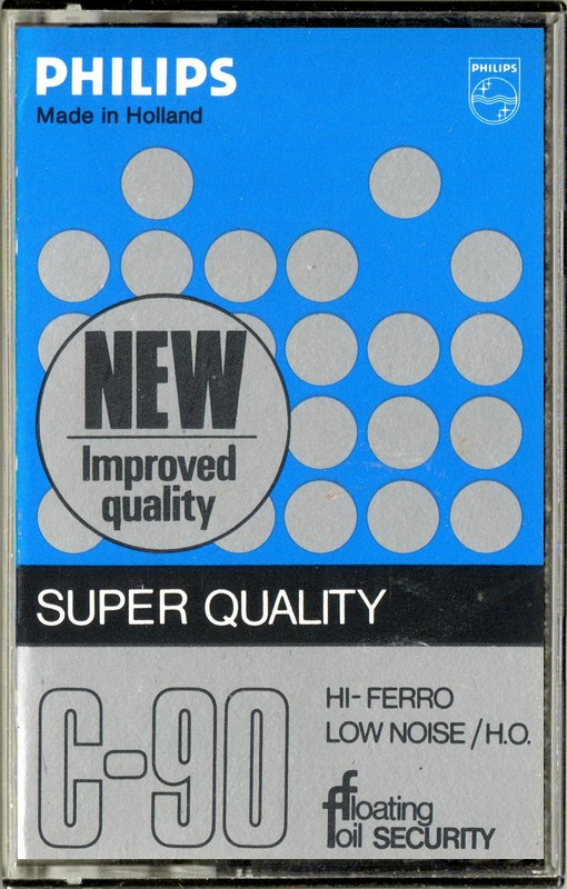 Compact Cassette Philips Super Quality 90 "New Improved Quality" Type I Normal 1975 Europe