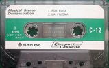 Compact Cassette Sanyo 12 Demonstration Tape Japan
