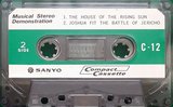Compact Cassette Sanyo 12 Demonstration Tape Japan