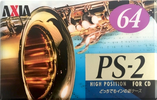 Compact Cassette AXIA PS-II / PS-2 64 "PS2H 64" Type II Chrome 1996 Japan