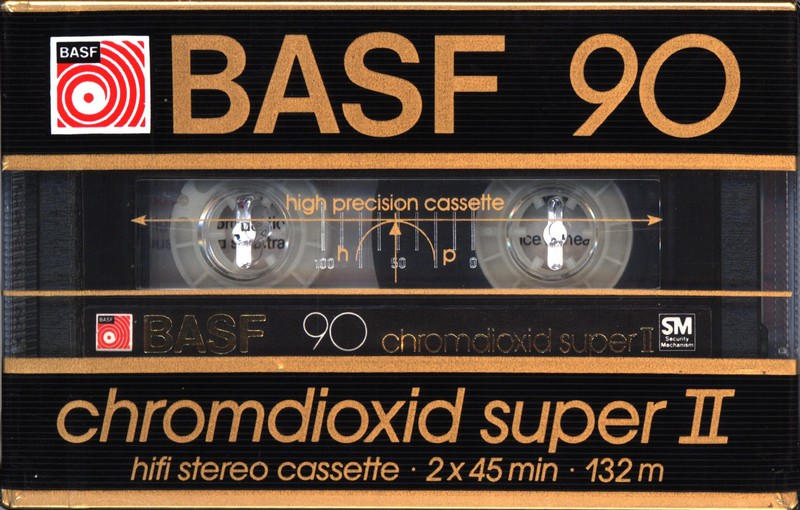 Compact Cassette BASF Chromdioxid Super II 90 Type II Chrome 1985 Europe