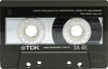 Compact Cassette TDK SA 46 "SA-46G" Type II Chrome 1988 Japan