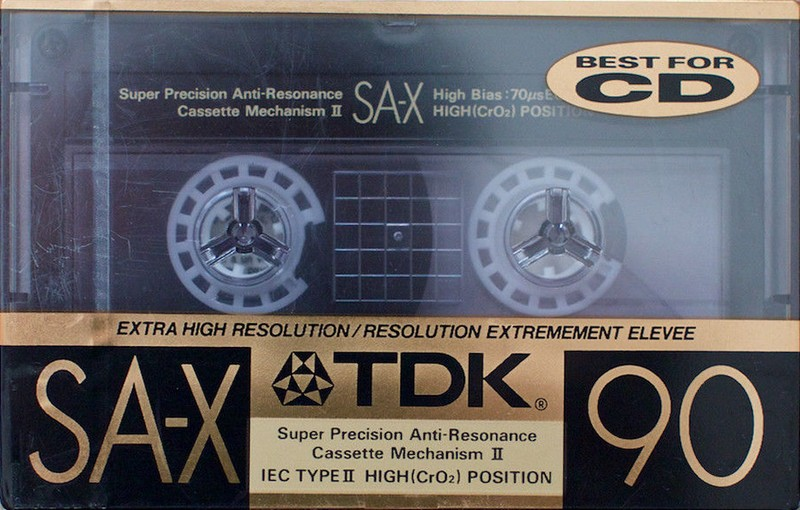 Compact Cassette TDK SA-X 90 Type II Chrome 1989 North America