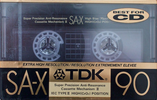 Compact Cassette TDK SA-X 90 Type II Chrome 1989 North America