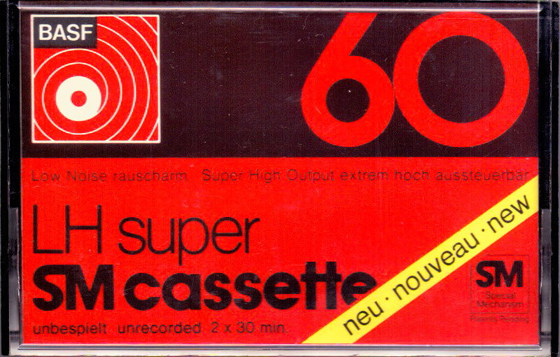 Compact Cassette BASF LH Super 60 "Oval Window" Type I Normal 1974 Europe