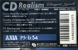Compact Cassette AXIA PS-Ix 54 Type I Normal 1989 Japan