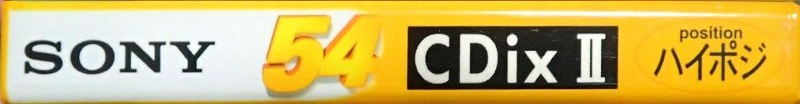 Compact Cassette Sony CDix II 50 "C-54CDX2D" Type II Chrome 1996 Japan