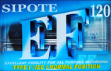 Compact Cassette Sipote EF 120 "C-120EFB" Type I Normal Europe