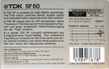 Compact Cassette TDK SF 60 "87 Championships in Athletics Rome, Italy" Type II Chrome 1986 Europe