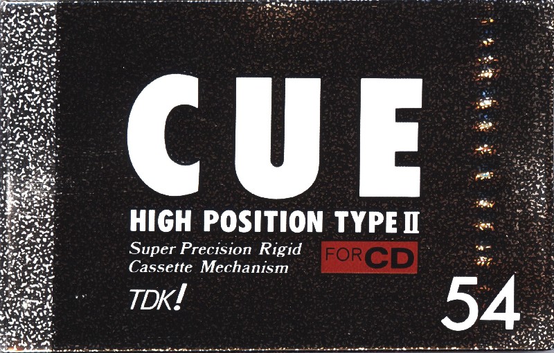 Compact Cassette TDK CUE 54 "CUE-54BK" Type II Chrome 1989 Japan