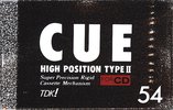 Compact Cassette TDK CUE 54 "CUE-54BK" Type II Chrome 1989 Japan