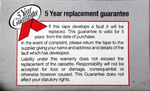 Compact Cassette Yashima UFO+ 90 Type I Normal 1983 UK