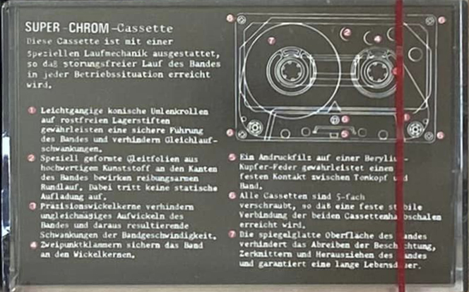 Compact Cassette No Name 90 "Super Chrom SC-C90" Type II Chrome Germany