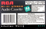 Compact Cassette RCA 60 Type I Normal 1998 USA
