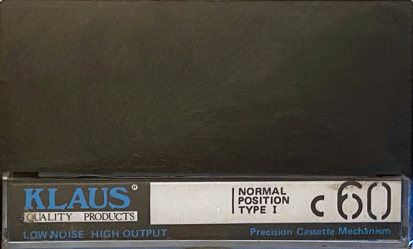 Compact Cassette Klaus 60 Type I Normal 1978 China