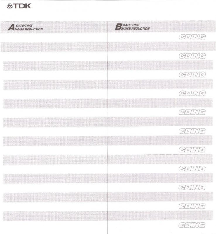 Compact Cassette TDK CDing 2 54 "CD2-54T" Type II Chrome 1999 Japan