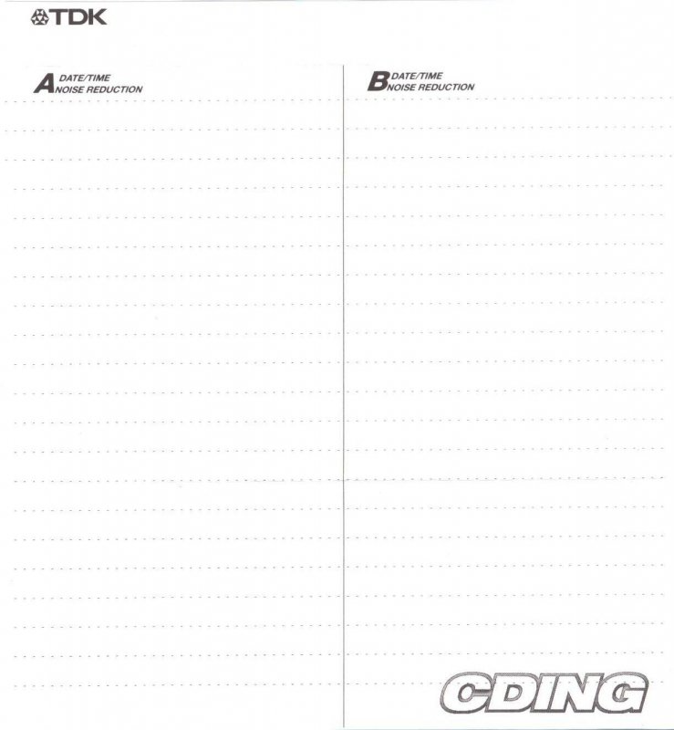 Compact Cassette TDK CDing 2 54 "CD2-54T" Type II Chrome 1999 Japan