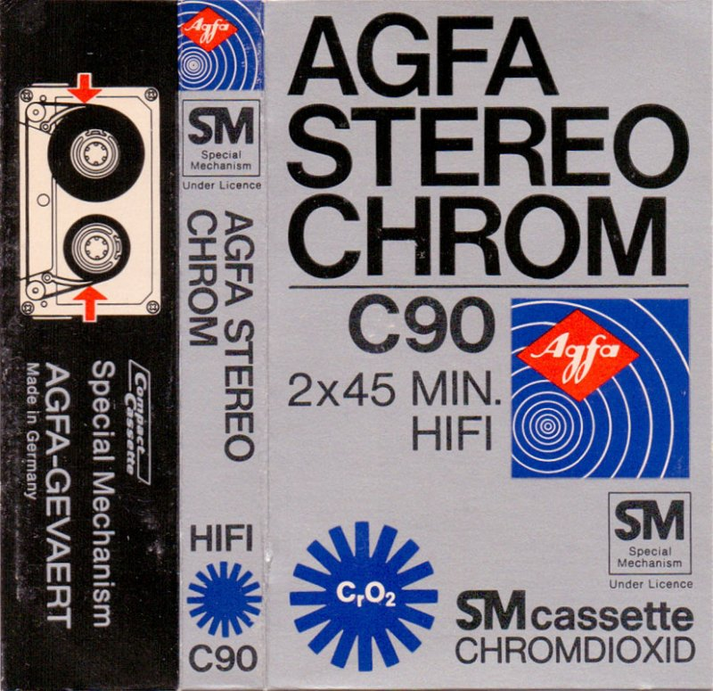 Compact Cassette AGFA Stereochrom 90 Type II Chrome 1978 Europe